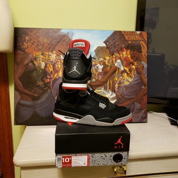 Jordan Bred 4s size 10.5 - Picture 7 of 8
